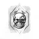 Texas Flag Skull tattoo design idea