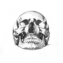 Texas Flag Skull tattoo design idea
