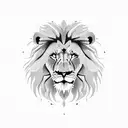 Lion, 3 cubs tattoo design idea