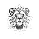 Lion, 3 cubs tattoo design idea