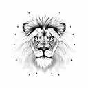 Lion, 3 cubs tattoo design idea