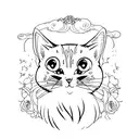 cat anime  tattoo design idea