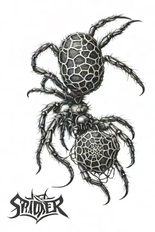 scary realistic spider 3d horror tattoo tattoo design idea