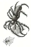 scary realistic spider 3d horror tattoo tattoo design idea
