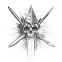 half sleeve tattoo with a dagger, old quill and weathered biblical scroll with bible verses at the bottom  tattoo design idea