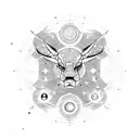 Constellations formed by zodiac signs tattoo design idea