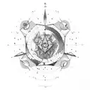 Constellations formed by zodiac signs tattoo design idea