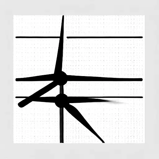 energy trading wind plant, numbers and technical analysis graph tattoo design idea