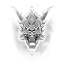 Hannya mask tattoo design idea