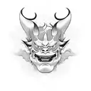 Hannya mask tattoo design idea