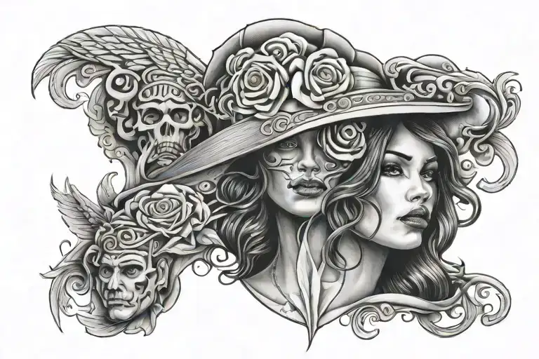 chicano style tattoo design idea