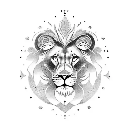 Peut tu me crée un tatouage pour une naissance d'un garçon qui as le signe astrologique lion et qui s'appelle Lucas  tattoo design idea