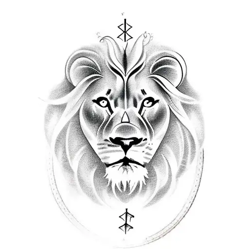 Peut tu me crée un tatouage pour une naissance d'un garçon qui as le signe astrologique lion et qui s'appelle Lucas  tattoo design idea