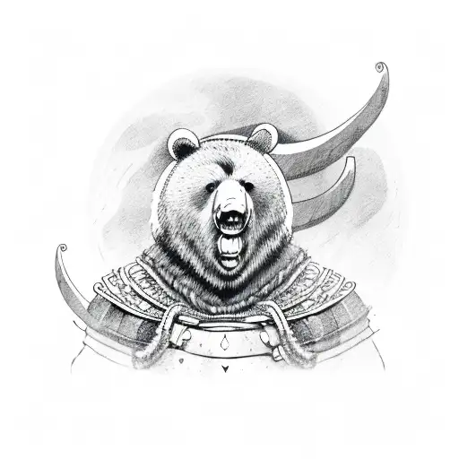 viking bear tattoo design idea
