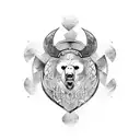 viking bear tattoo design idea