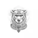 viking bear tattoo design idea