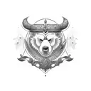 viking bear tattoo design idea