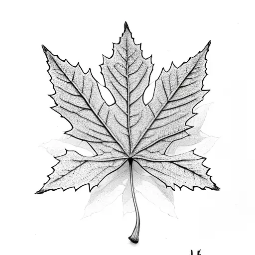 red maple leaf  tattoo design idea