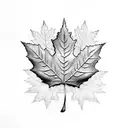 red maple leaf  tattoo design idea