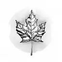 red maple leaf  tattoo design idea