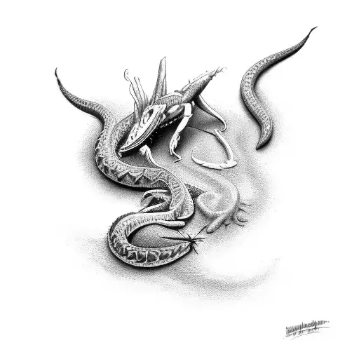 espada y serpiente  tattoo design idea