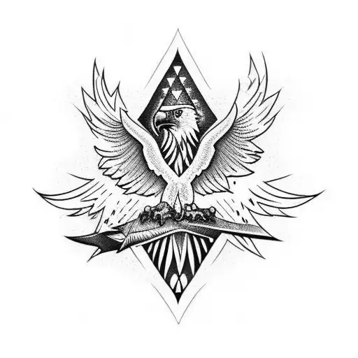 wedge tail eagle tattoo design idea
