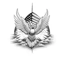 wedge tail eagle tattoo design idea