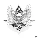 wedge tail eagle tattoo design idea