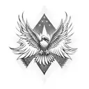 wedge tail eagle tattoo design idea