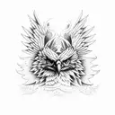 wedge tail eagle tattoo design idea