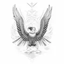 wedge tail eagle tattoo design idea