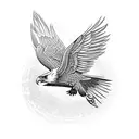 wedge tail eagle tattoo design idea