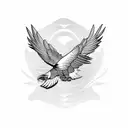 wedge tail eagle tattoo design idea