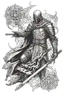 Pontiff Sulyvahn Dark souls and extrem gore tattoo design idea