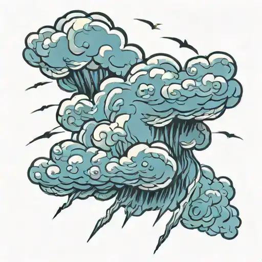 storm cloud  tattoo design idea