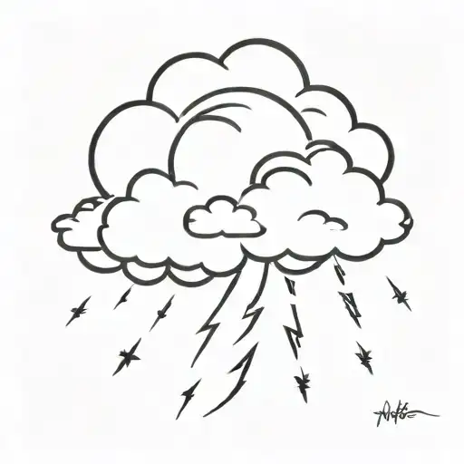 storm cloud  tattoo design idea