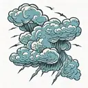 storm cloud  tattoo design idea