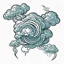 storm cloud  tattoo design idea