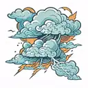 storm cloud  tattoo design idea