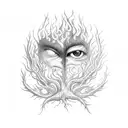 the Dauntless flames being cupped by Abnegation hands, the Amity tree roots growing beneath an Erudite eye, which is bal tattoo design idea