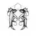 fish with hook tattoo design idea