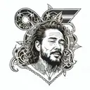 Post Malone tattoo design idea
