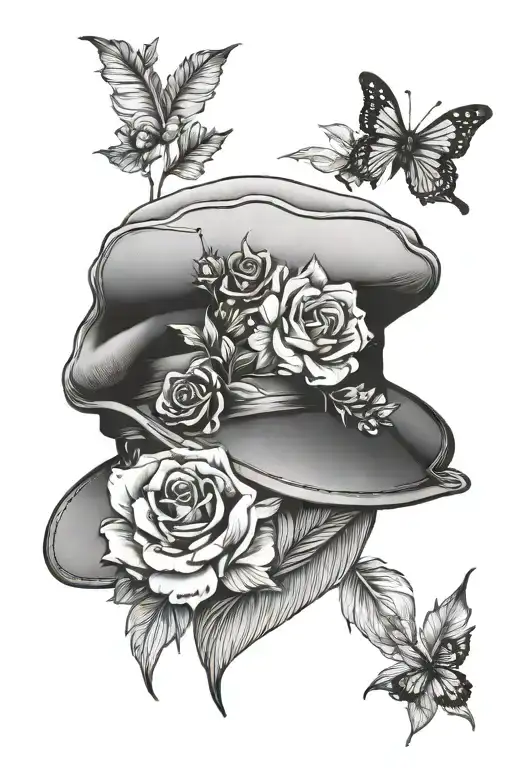 beret tattoo design idea