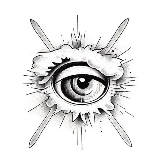 eye or imperfection tattoo design idea