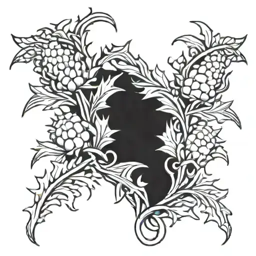 Staffordshire knot intertwined thistle intertwined tattoo design idea