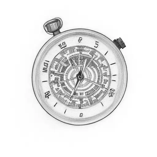 Broken Stopwatch Tattoo with words "If not now then when?" tattoo design idea