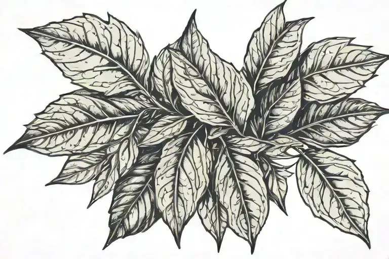 bay leaf tattoo design idea