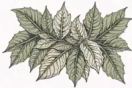 bay leaf tattoo design idea