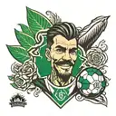 palmeiras team soccer tattoo design idea