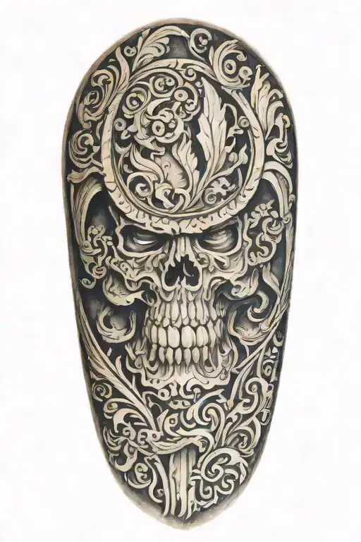 leather tooled should half sleeve   tattoo design idea